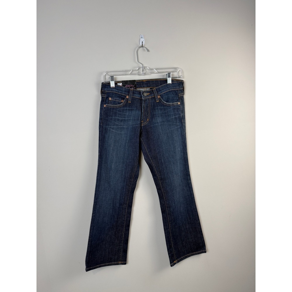 Red Engine Jeans Women 26 Denim Cropped Jean Straight Leg Dark Wash Mid Rise NEW